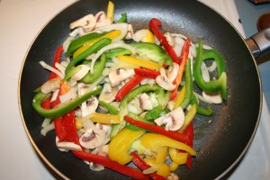 Fajita Quesadilla veggies