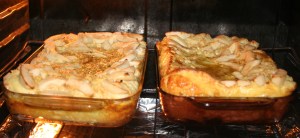 Two baked apple pancakes