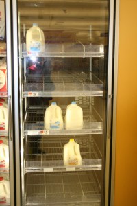 On Wednesday night, two days before the snow started, the shelves at the grocery store were already empty. The parking lot-chock full.