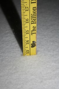 But by Friday night at bedtime we had 13" of snow...and then the power went out.