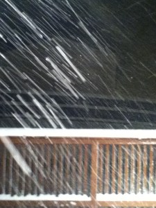 Snowing sideways on Friday night. 75 mph winds.