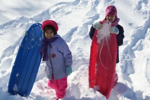 Lots of snow to sled in!