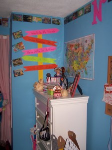 My version of the Family Fun project, with postcards to match.