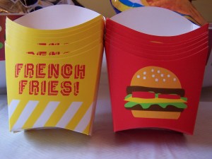 These were fun and we used them for the chips and snacks at the start of the party.