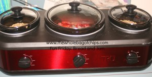 Just when my kids thought I couldn't cook another new thing in the crock pot, I pull out the triple crock, and go to town!