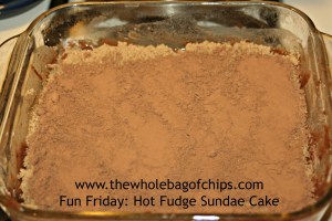 Before the water goes on top, this is what your baking dish looks like.