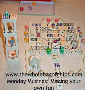 Using the components from games you already have to create a new game is a fun way to spend a day out of school!