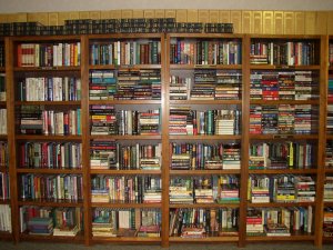library shelves