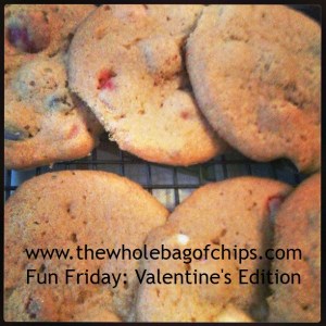 Valentine's M&Ms made these cookies extra special!