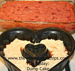 "Cake" for dinner and Dump Cake for dessert for April Fools Day!