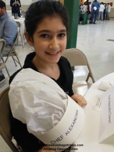 Chef Alexandra at the Governor's Luncheon. Alexandra submitted our family's rice pudding recipe for the contest, which is gluten free.