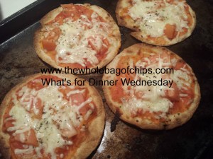 The gluten free version of make your own tortilla pizzas.